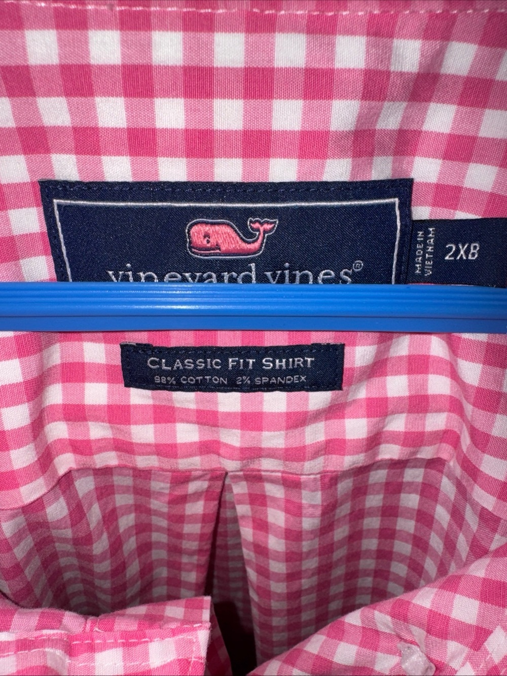 Vineyard Vines Pink Gingham Long-Sleeve Button-Down Shirt - Picture 5 of 7